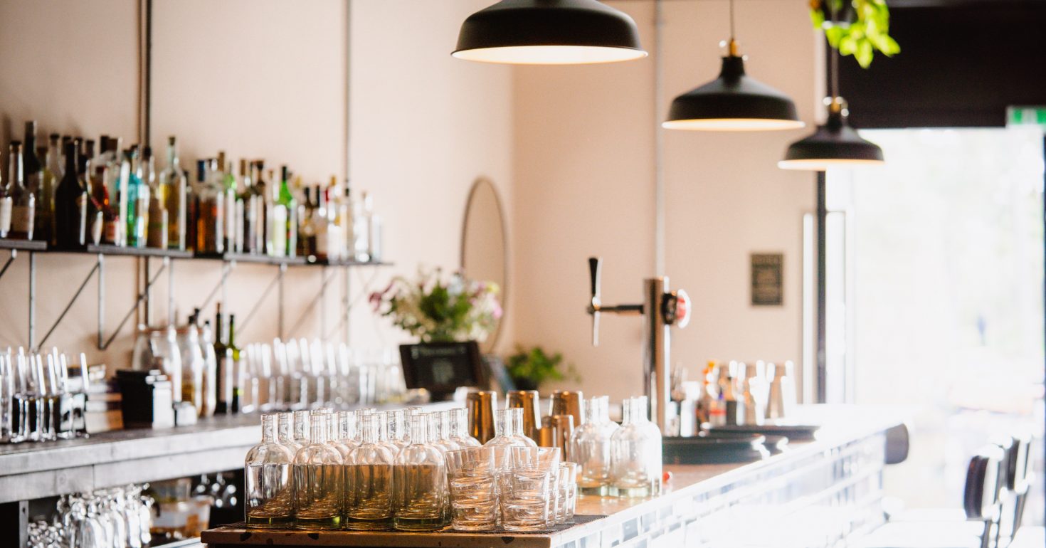 Behind the bar